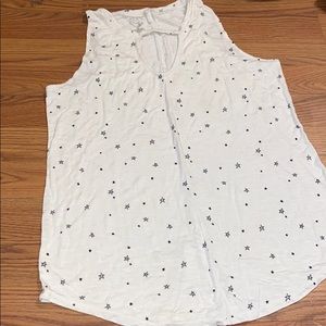 cream star tank top